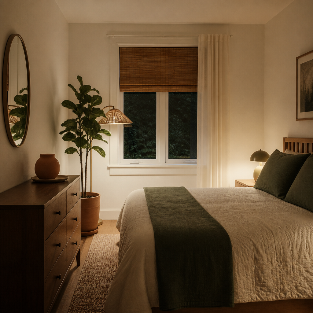 The same room, calm and breathable after the 30-day reset